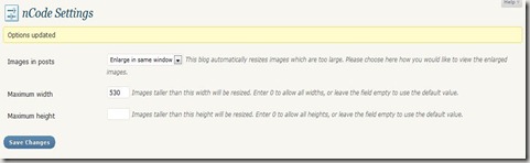 Image resizing in wordpress blog